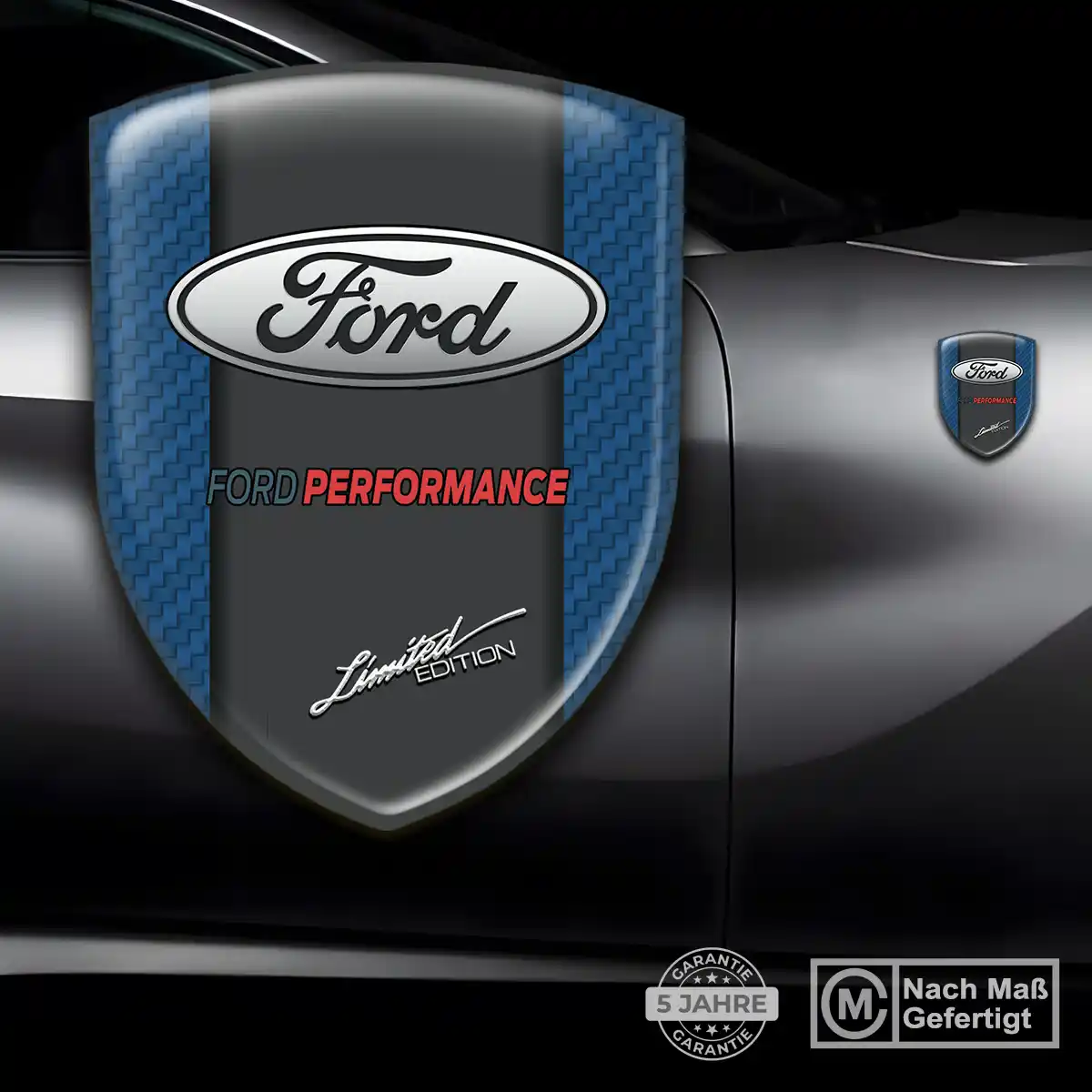 Ford Wappen Aufkleber Emblem Stilvolles Design