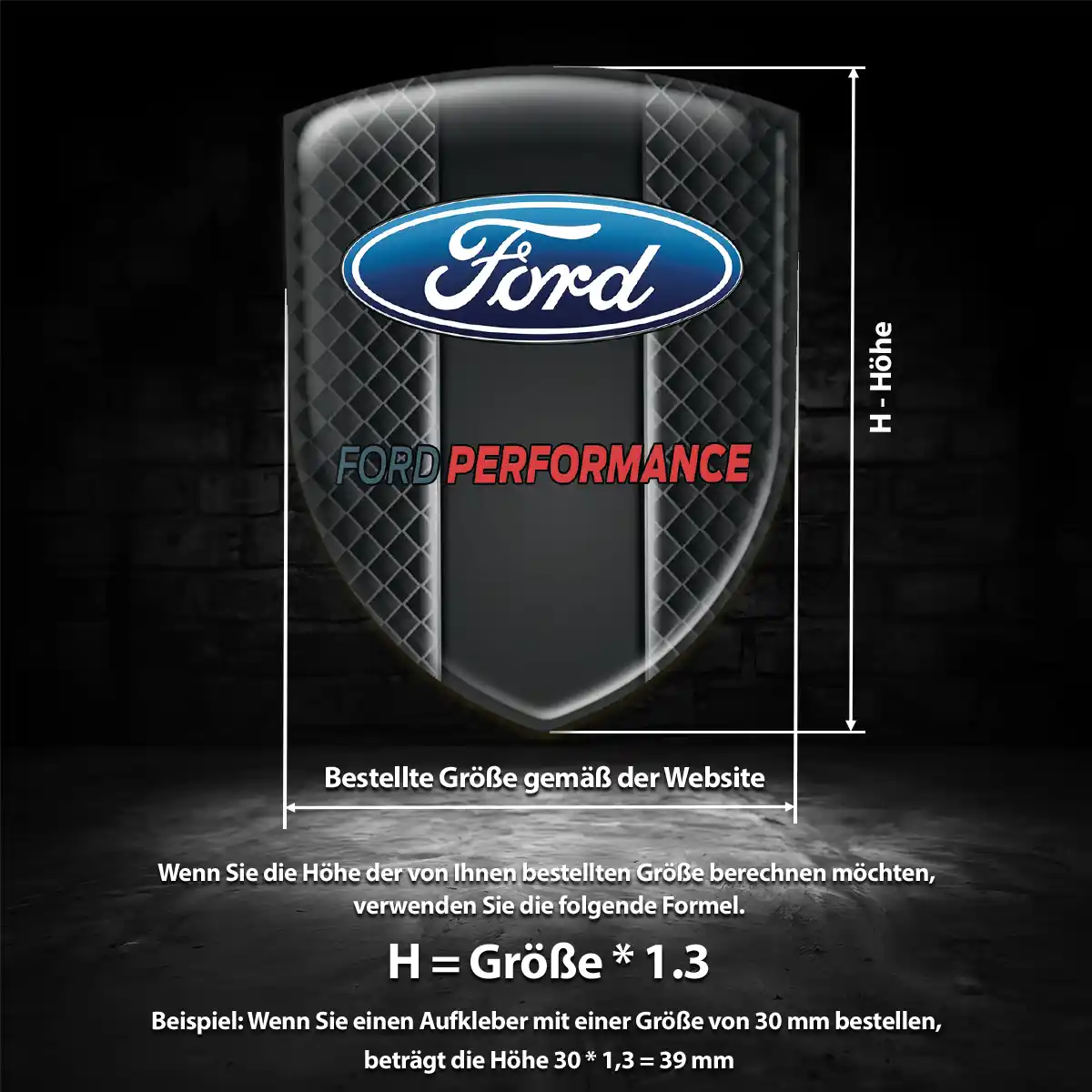 Ford Wappen Aufkleber Stilvolles Design