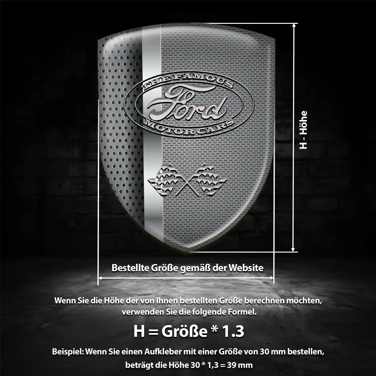 Ford Wappen Emblem Aufkleber Auto Stilvolles Design