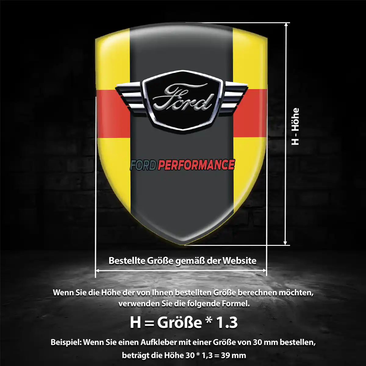 Ford Wappen Emblem Aufkleber Hohe Qualität