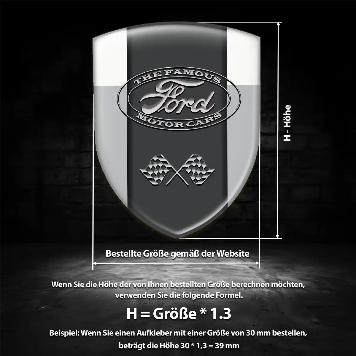 Ford Wappen Emblem Auto Hohe Qualität