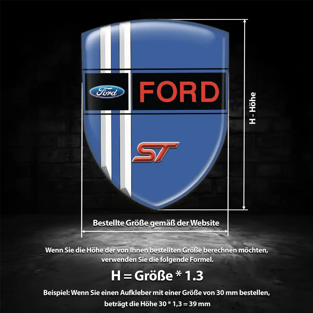 Ford Wappen Emblem Stilvolles Design