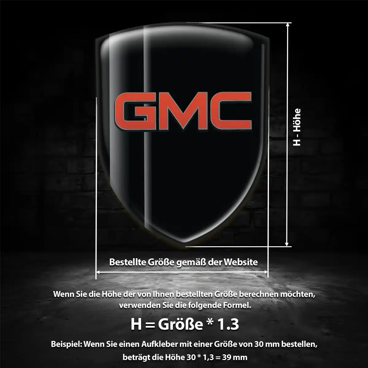 GMC 3D Gel Aufkleber Auto Exterieurdesign