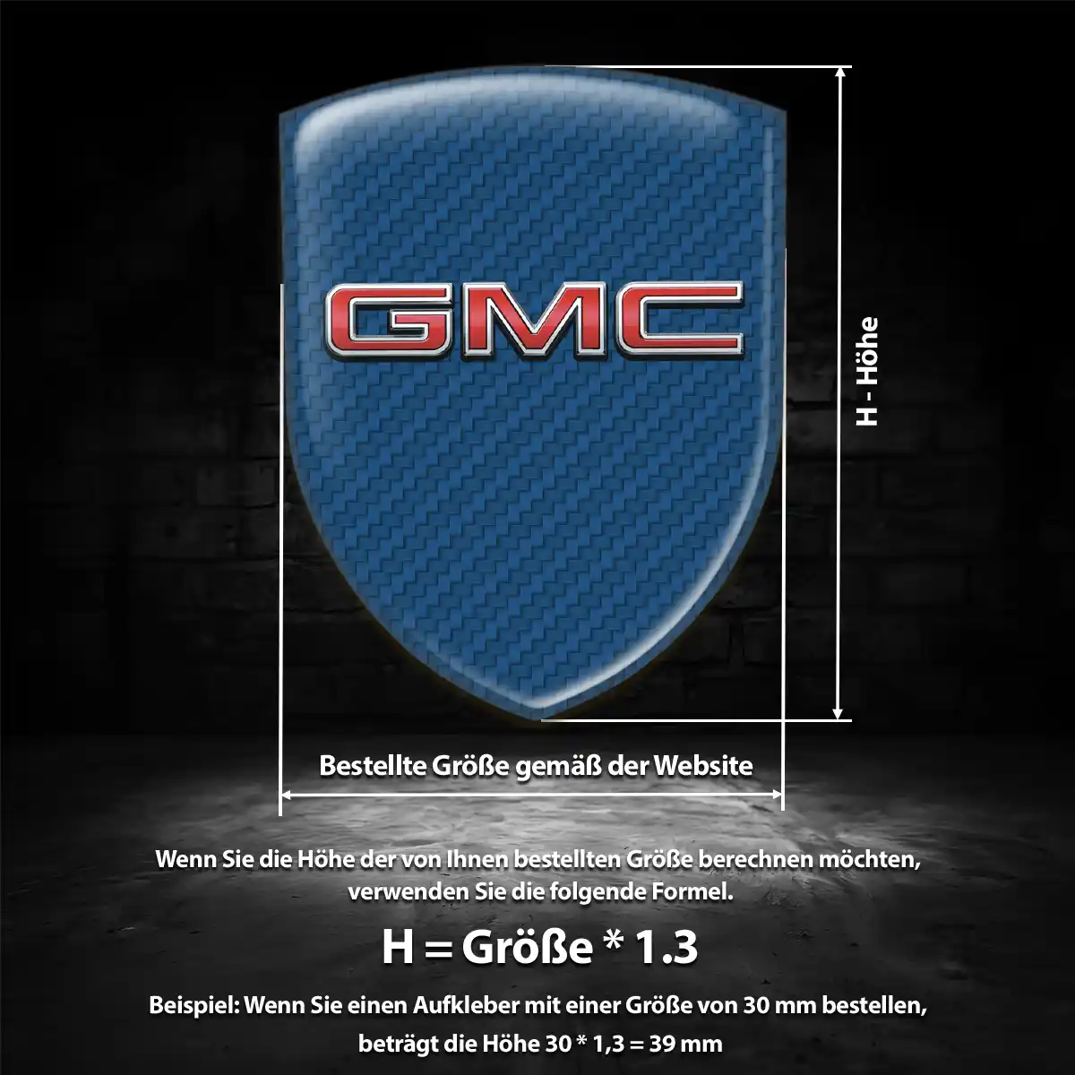 GMC 3D Gel Aufkleber Auto Hohe Qualität