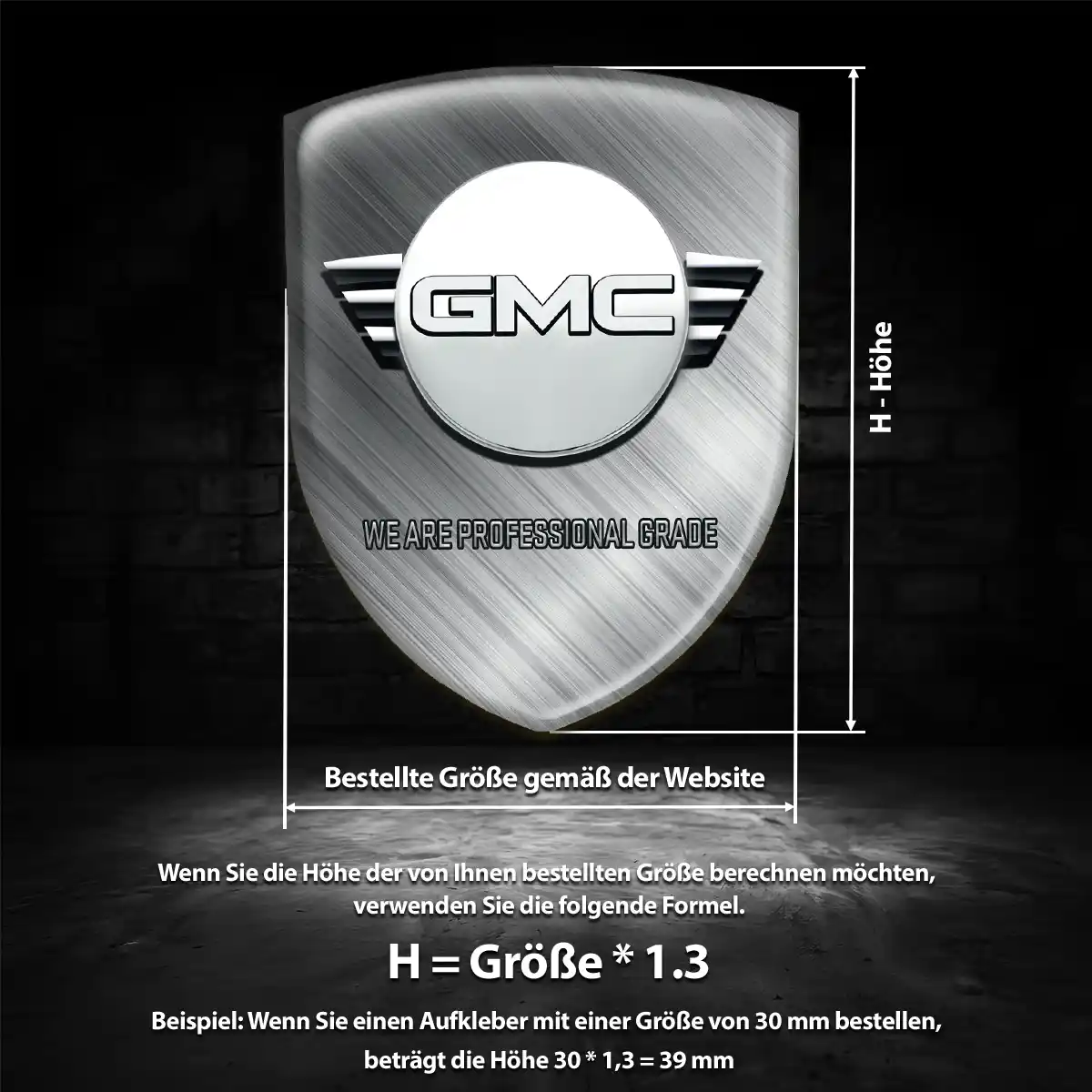 GMC 3D Gel Aufkleber Auto Interieurdesign