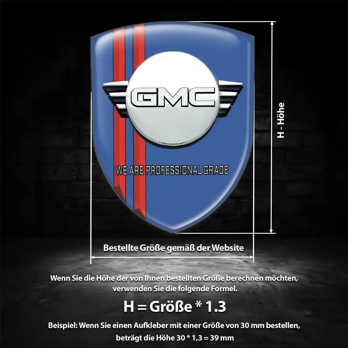 GMC 3D Gel Aufkleber Auto Luxus-Edition