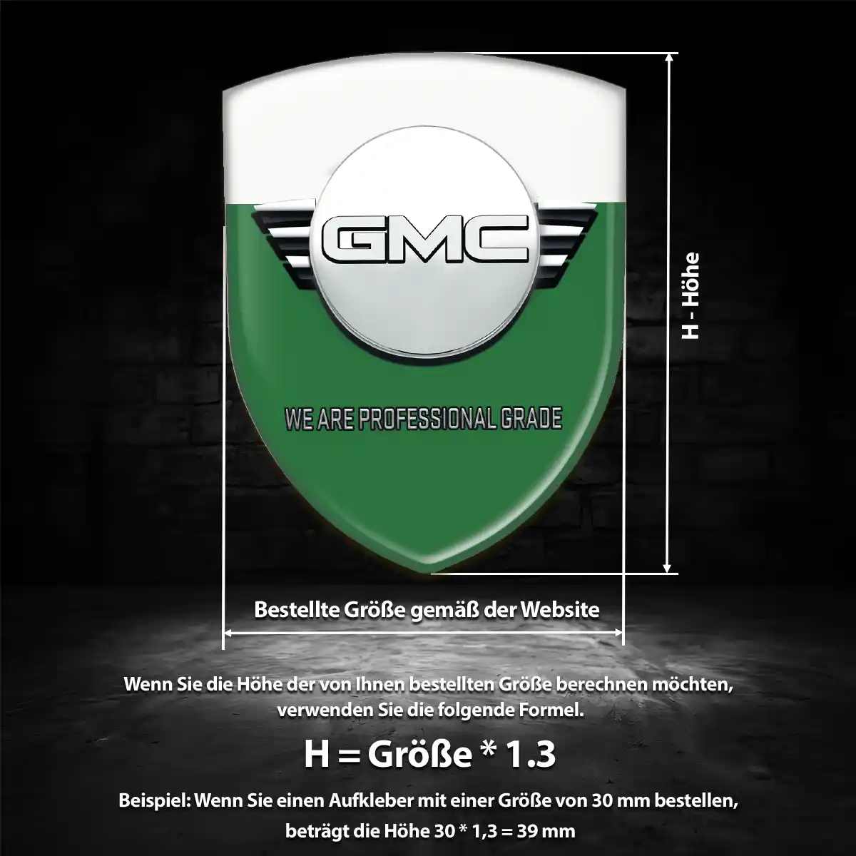GMC 3D Gel Aufkleber Auto Premium-Edition