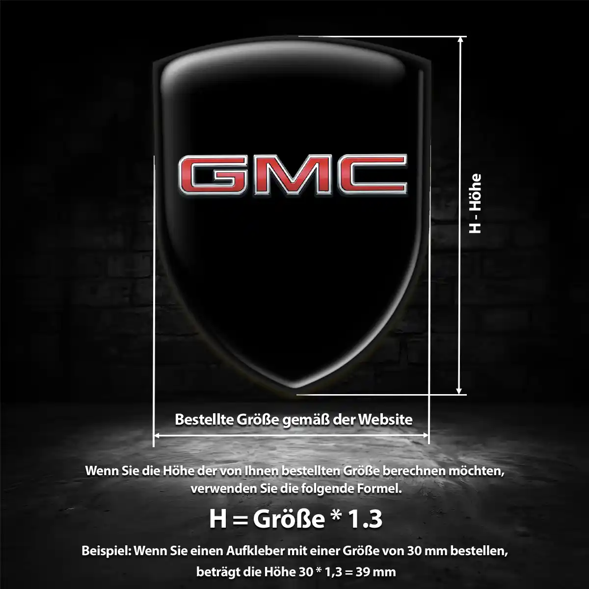 GMC 3D Gel Aufkleber Auto Stilvolles Design