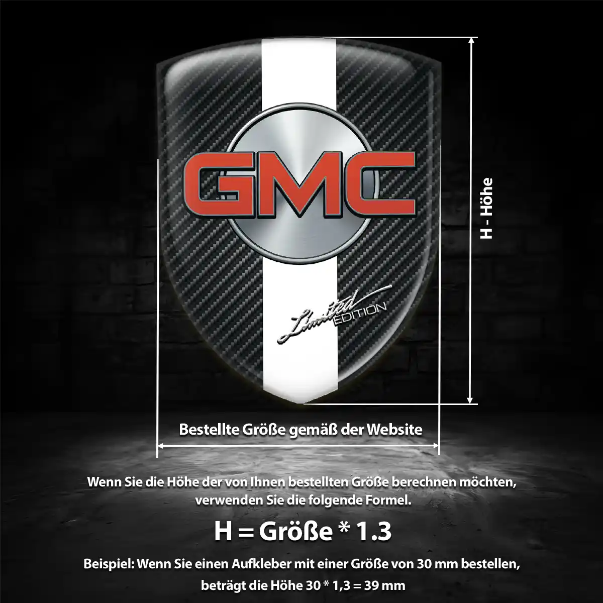 GMC 3D Gel Aufkleber Emblem Auto Elegantes Design
