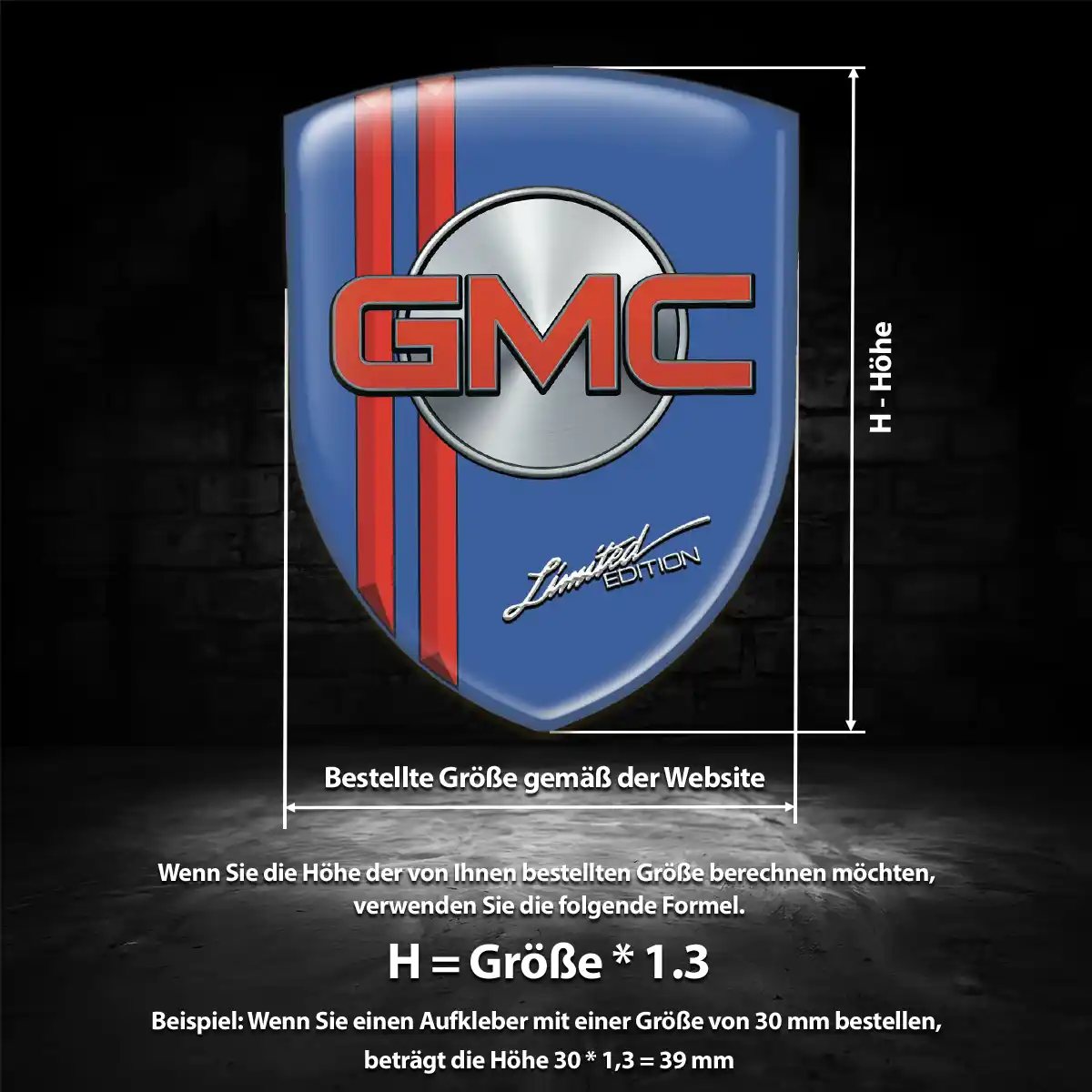 GMC 3D Gel Aufkleber Emblem Auto Exterieurdesign