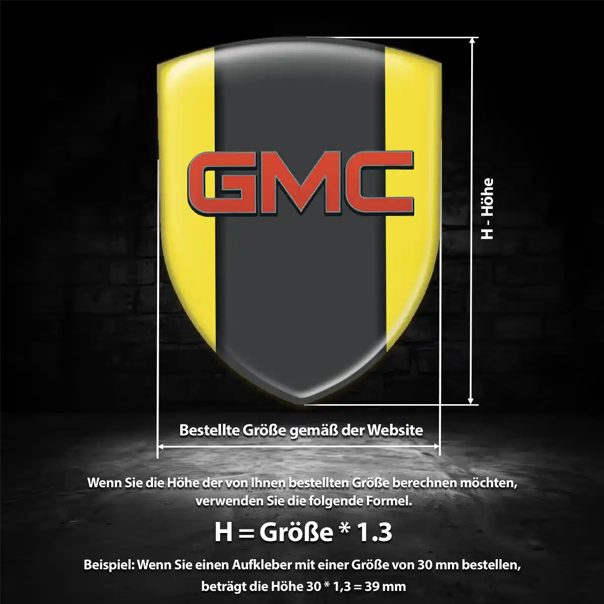 GMC 3D Gel Aufkleber Emblem Auto Hochwertiges Harz