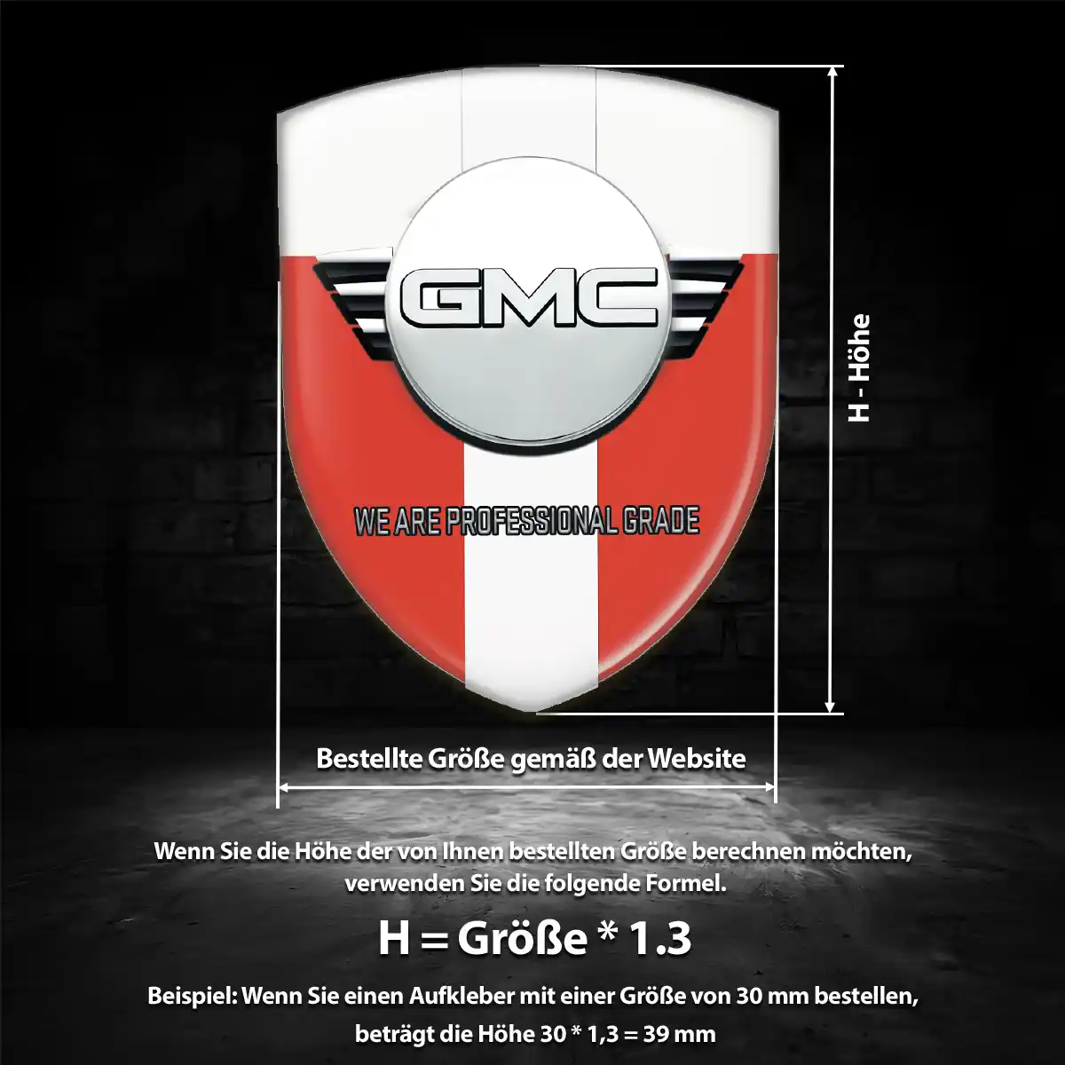 GMC 3D Gel Aufkleber Emblem Auto Hohe Qualität