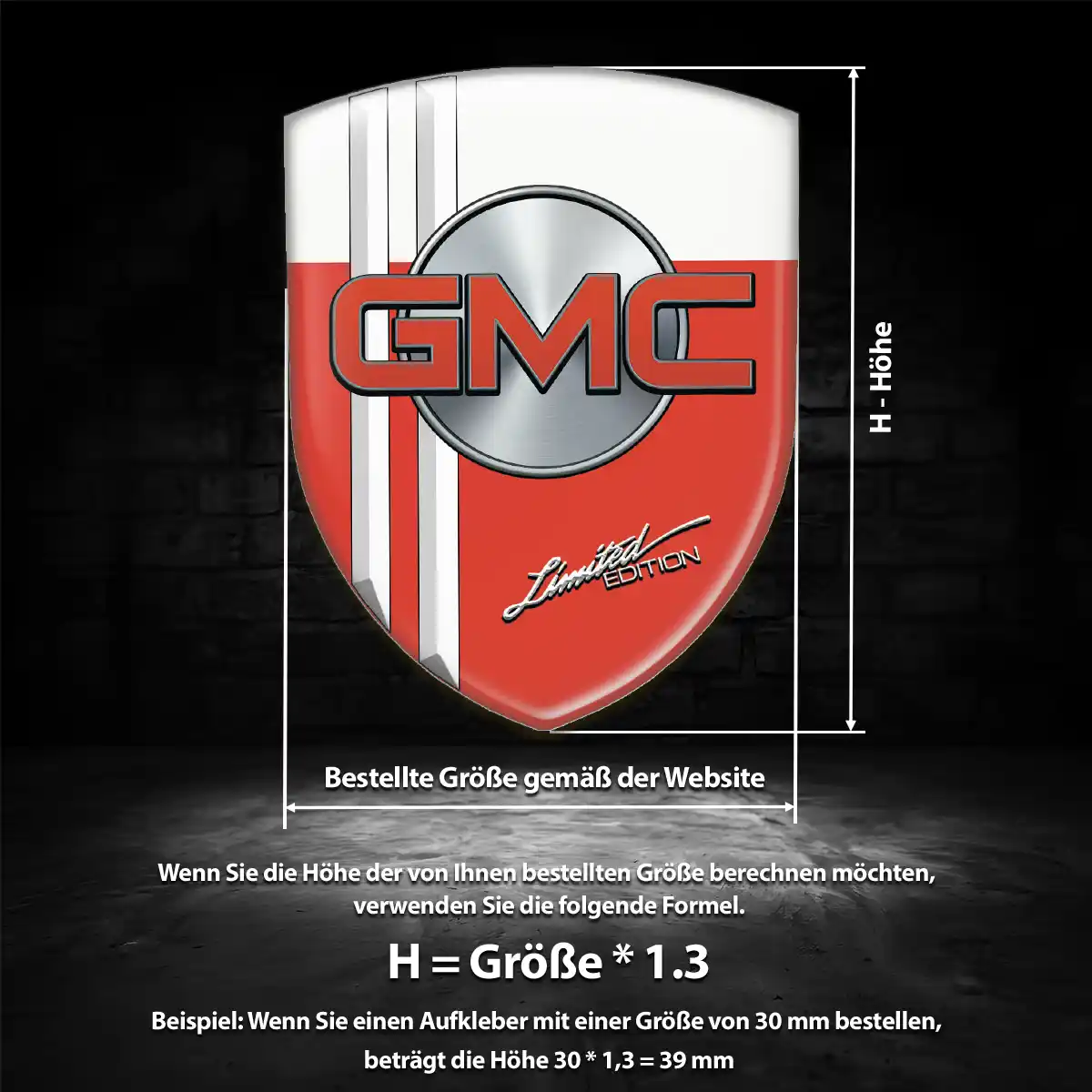 GMC 3D Gel Aufkleber Emblem Auto Luxus-Edition