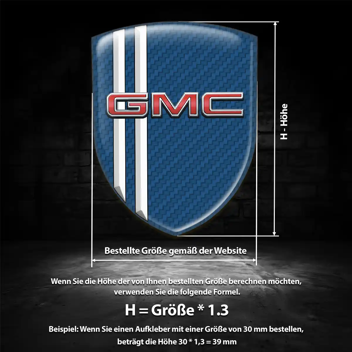 GMC 3D Gel Aufkleber Emblem Auto Premium-Edition