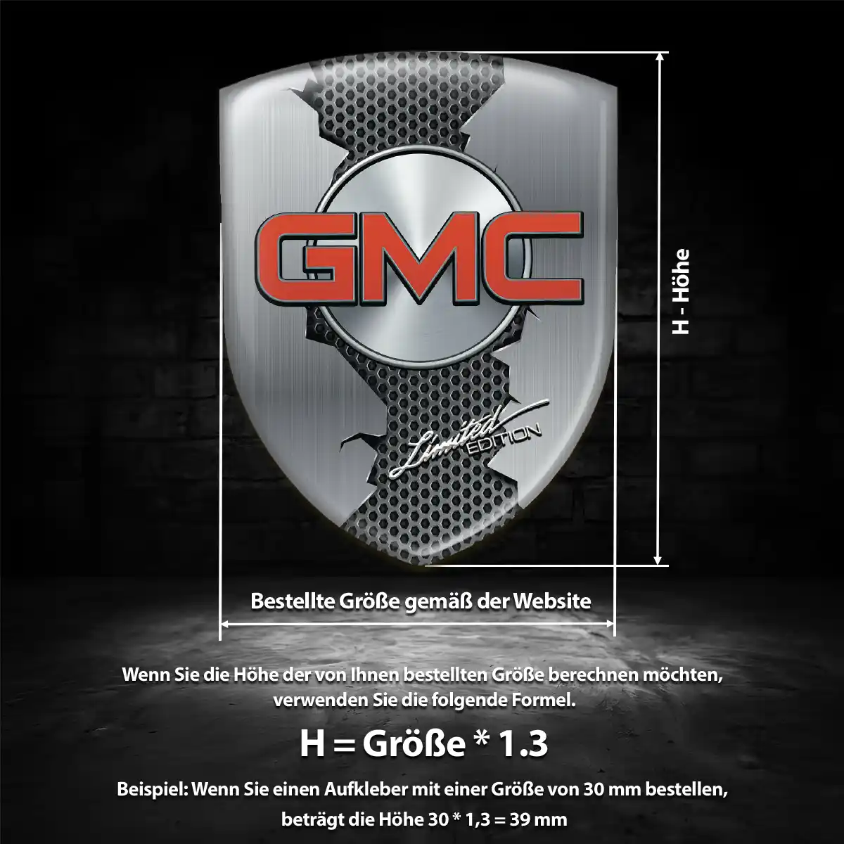 GMC 3D Gel Aufkleber Emblem Auto Stilvolles Design