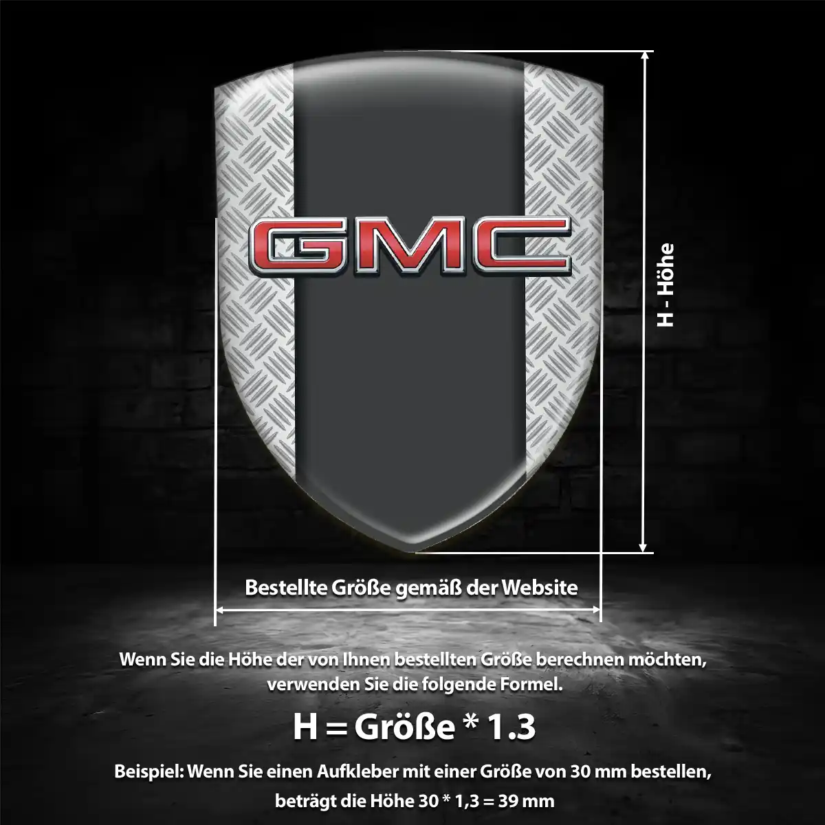 GMC 3D Gel Aufkleber Emblem Auto Tuningfahrzeug