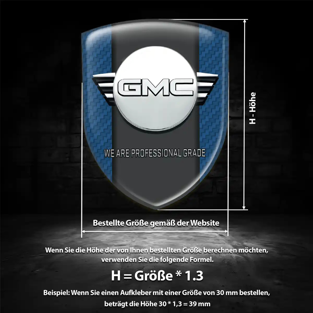 GMC 3D Gel Aufkleber Emblem Exterieurdesign