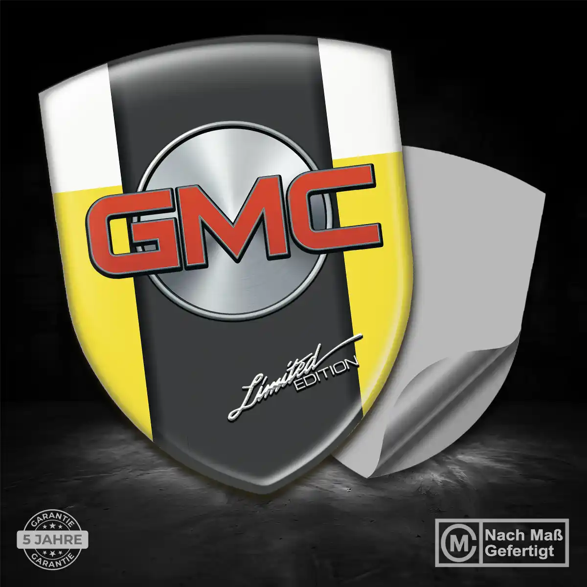GMC 3D Gel Aufkleber Emblem Limitierte Auflage