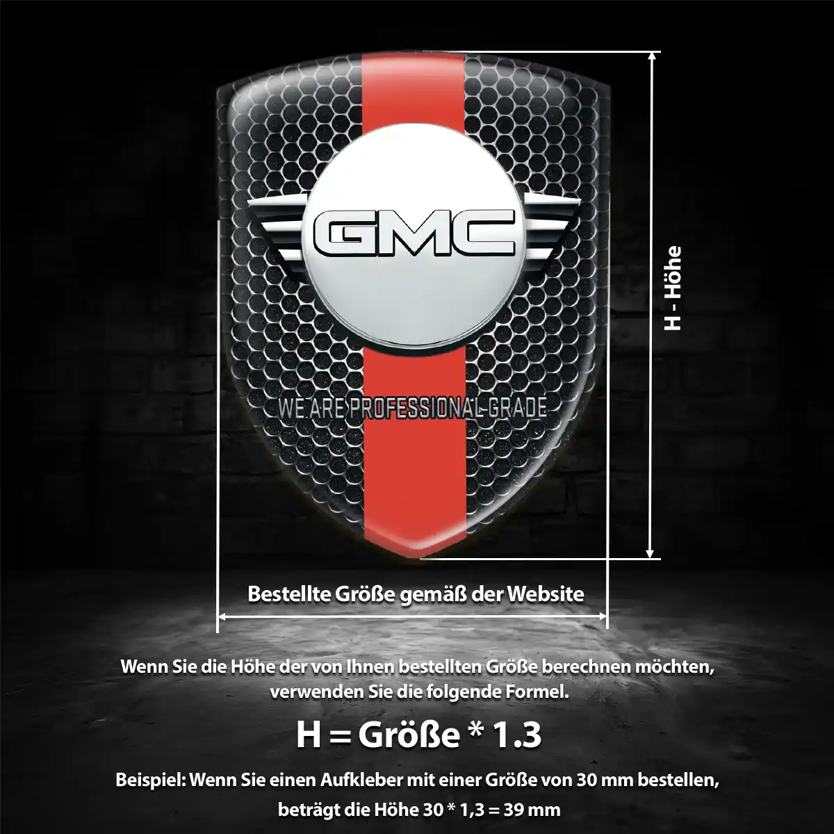 GMC 3D Gel Aufkleber Emblem Stilvolles Design