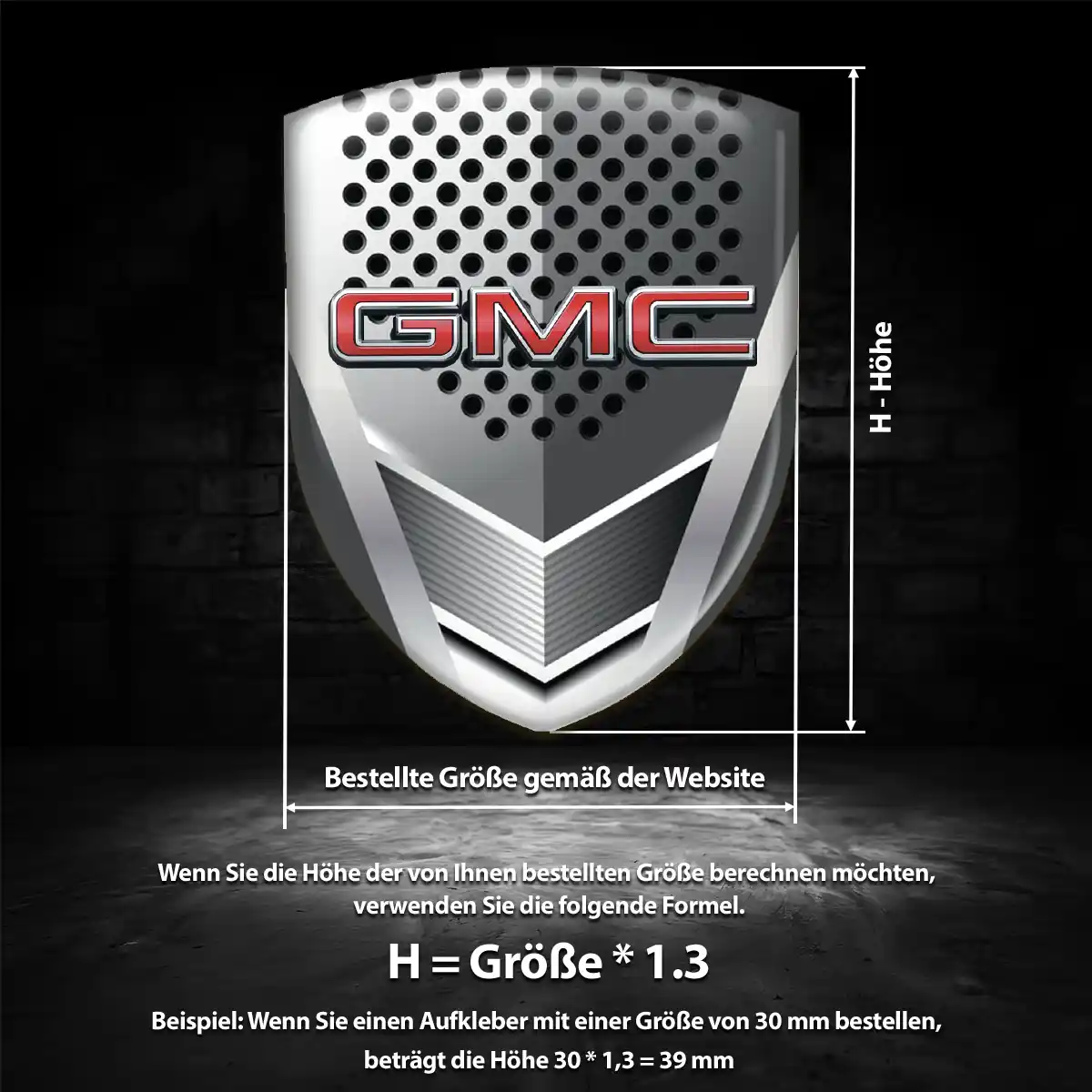 GMC 3D Gel Aufkleber Embleme Auto Elegantes Design