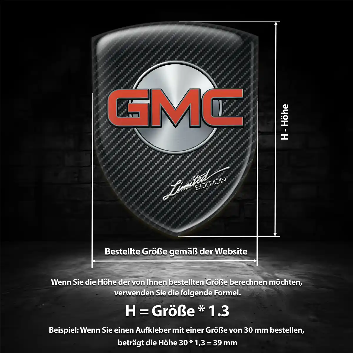 GMC 3D Gel Aufkleber Embleme Auto Exterieurdesign