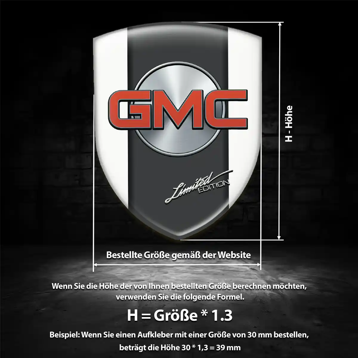 GMC 3D Gel Aufkleber Embleme Auto Hohe Qualität