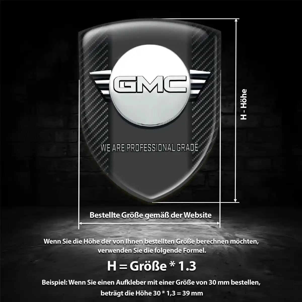 GMC 3D Gel Aufkleber Embleme Auto Limitierte Auflage