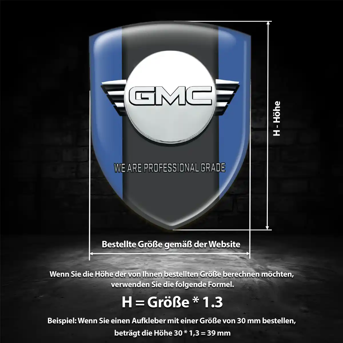 GMC 3D Gel Aufkleber Embleme Auto Premiumqualität