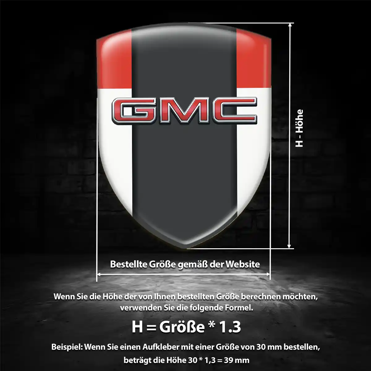 GMC 3D Gel Aufkleber Embleme Auto Stilvolles Design