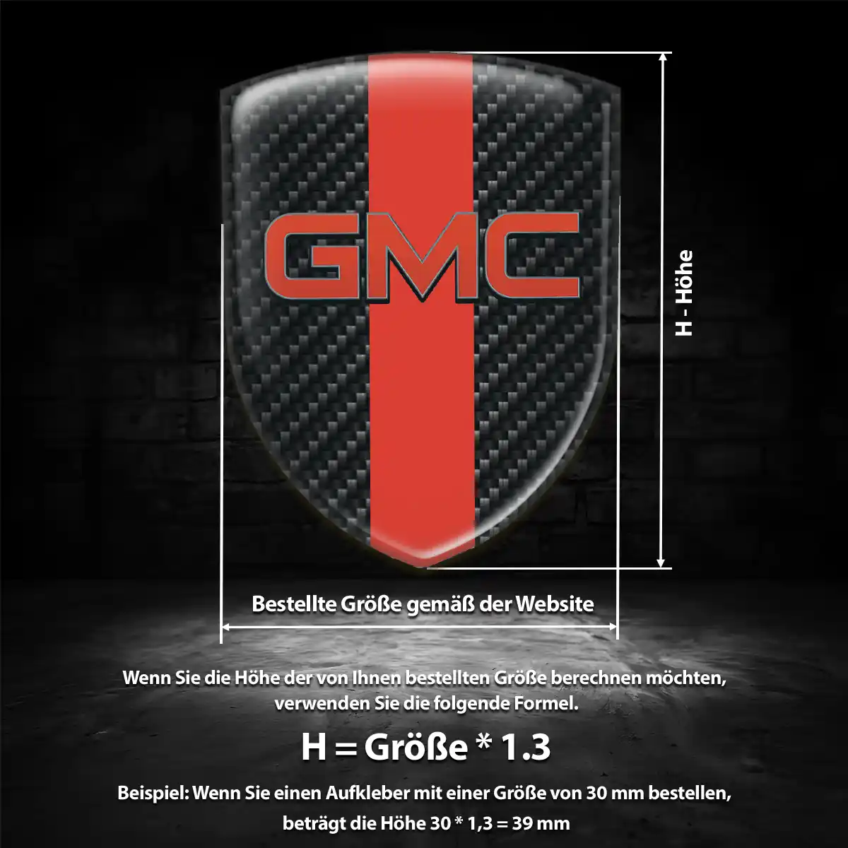 GMC 3D Gel Aufkleber Embleme Auto Tuningfahrzeug