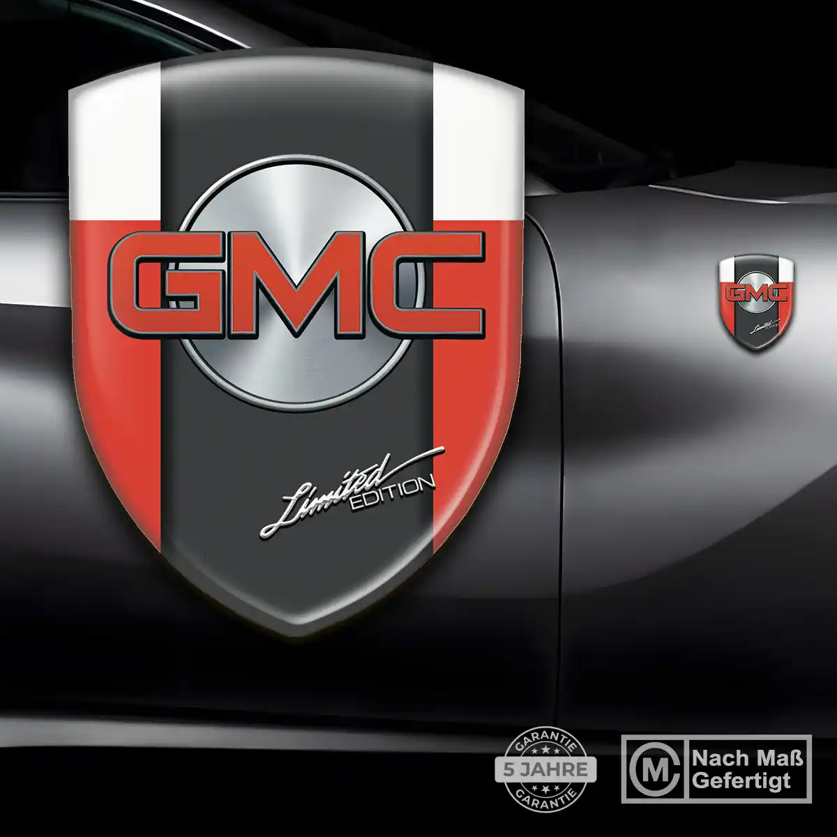 GMC 3D Gel Aufkleber Embleme Hochwertiges Harz