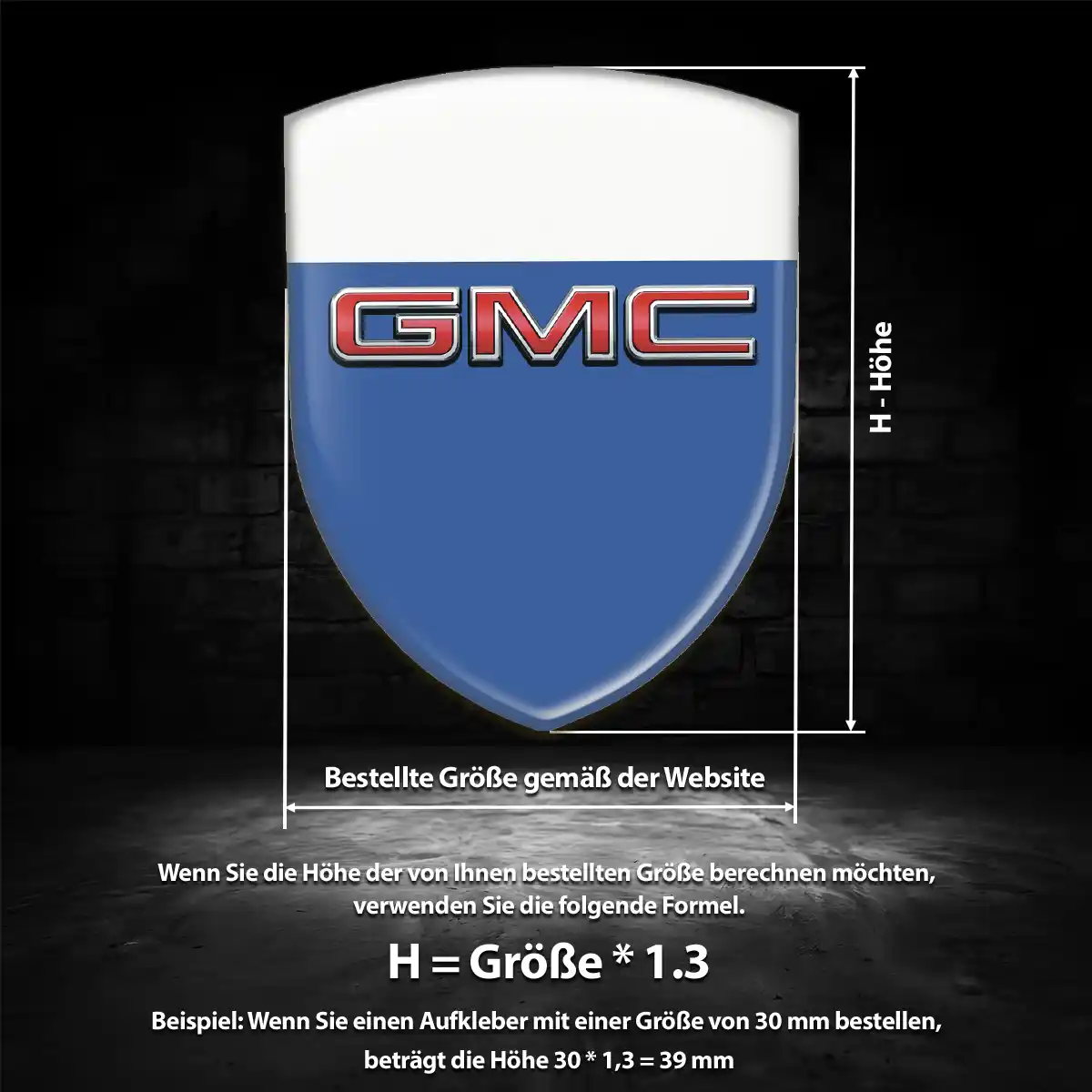 GMC 3D Gel Aufkleber Embleme Limitierte Auflage