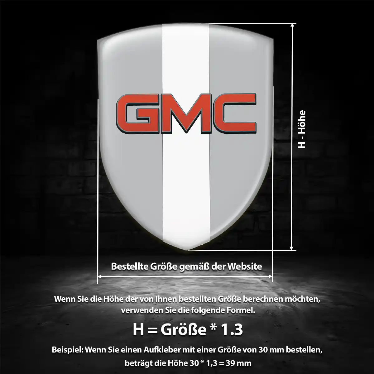 GMC 3D Gel Aufkleber Embleme Luxus-Edition