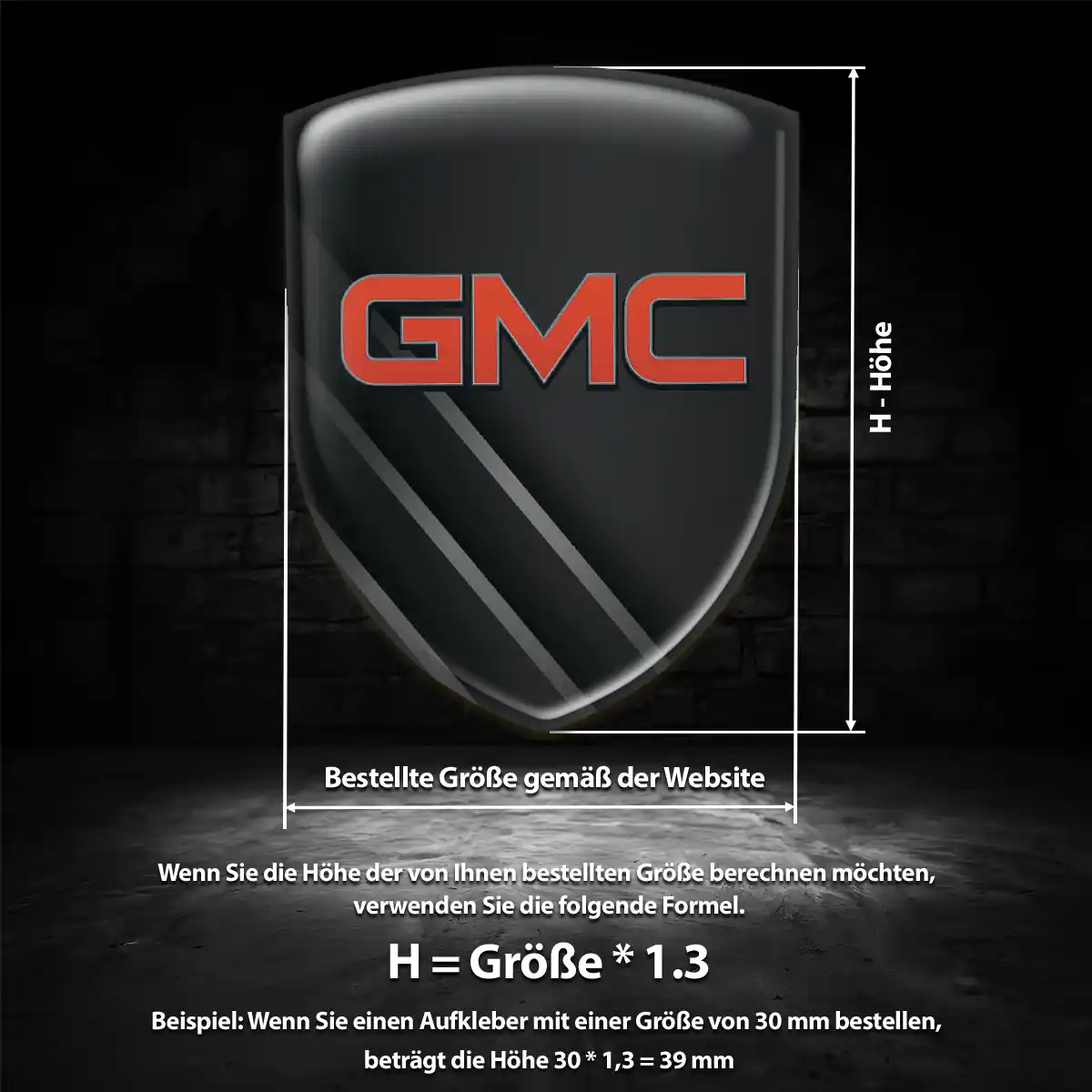 GMC 3D Gel Aufkleber Hohe Qualität