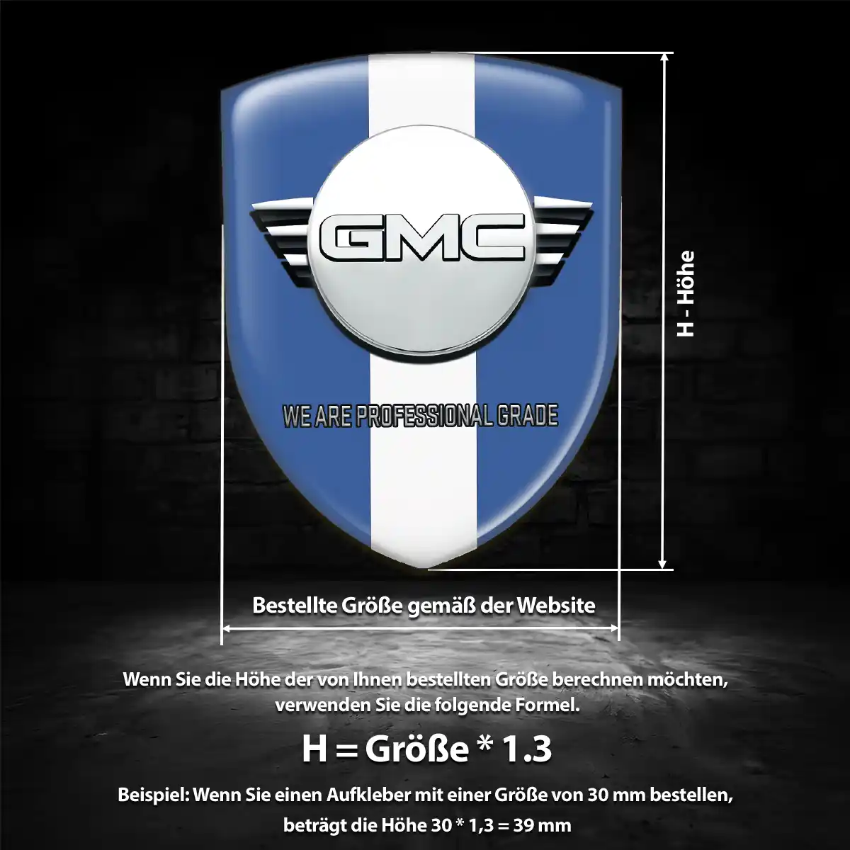 GMC 3D Gel Aufkleber Silikon Auto Elegantes Design