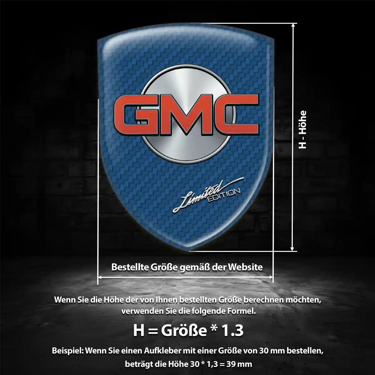 GMC 3D Gel Aufkleber Silikon Auto Hohe Qualität