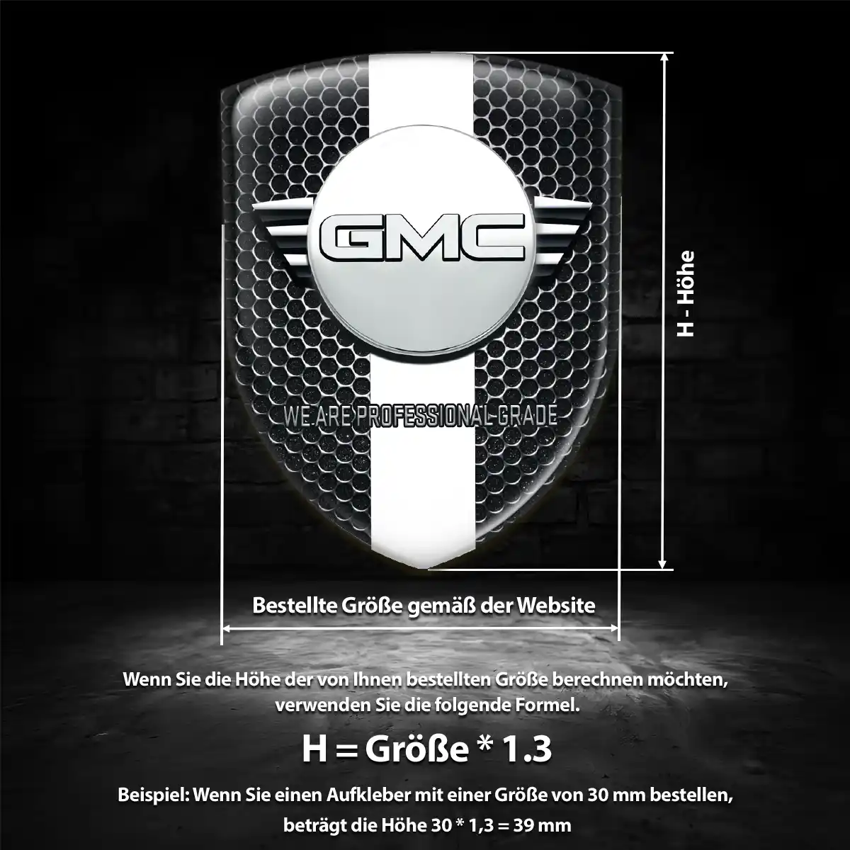GMC 3D Gel Aufkleber Silikon Auto Interieurdesign