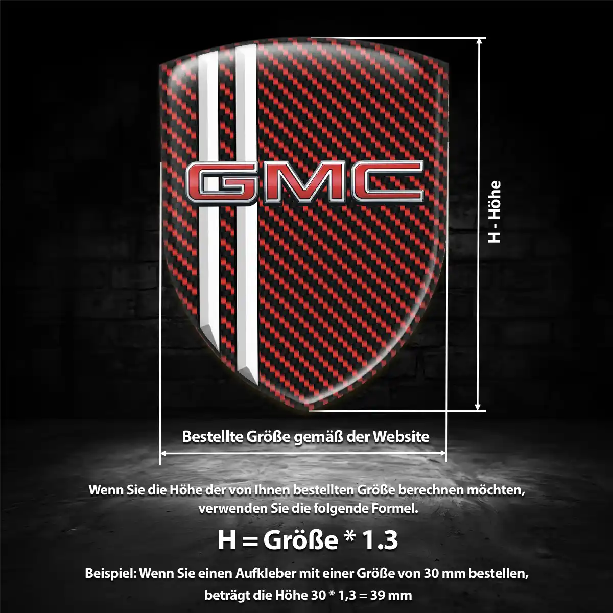 GMC 3D Gel Aufkleber Silikon Auto Luxus-Edition