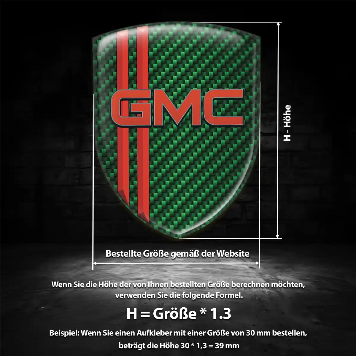 GMC 3D Gel Aufkleber Silikon Auto Markenedition