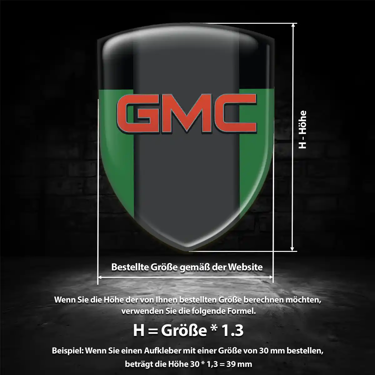 GMC 3D Gel Aufkleber Silikon Auto Stilvolles Design