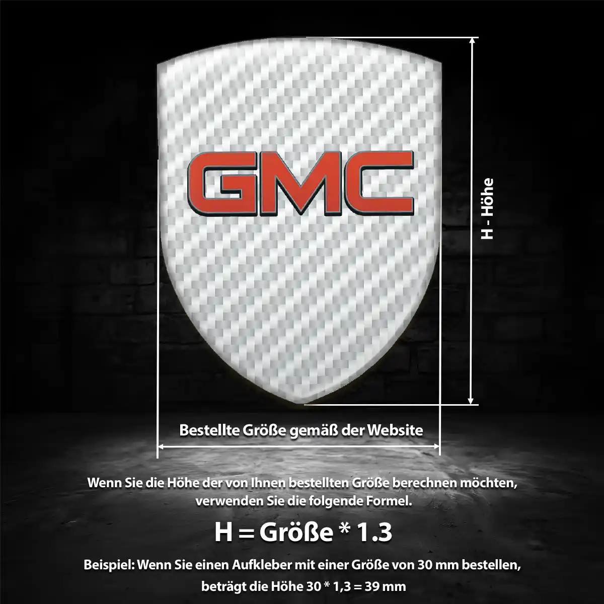 GMC 3D Gel Aufkleber Stilvolles Design