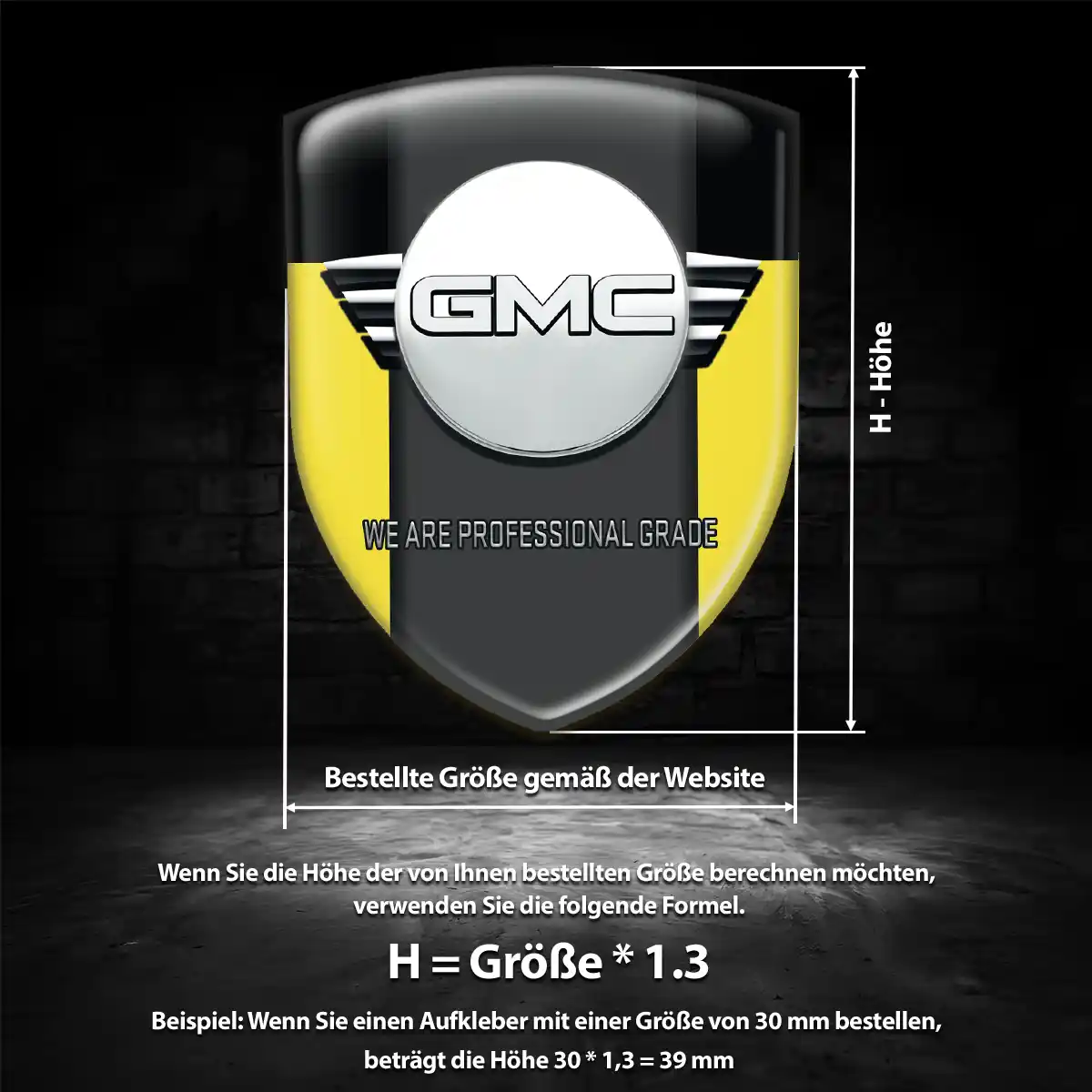 GMC 3D Gel Aufkleber Wappen Auto Hohe Qualität