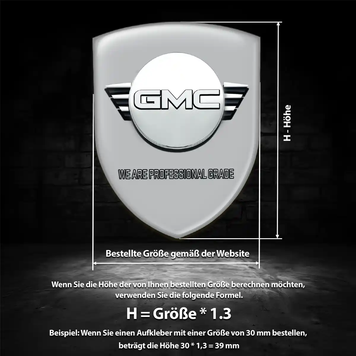 GMC 3D Gel Aufkleber Wappen Auto Interieurdesign