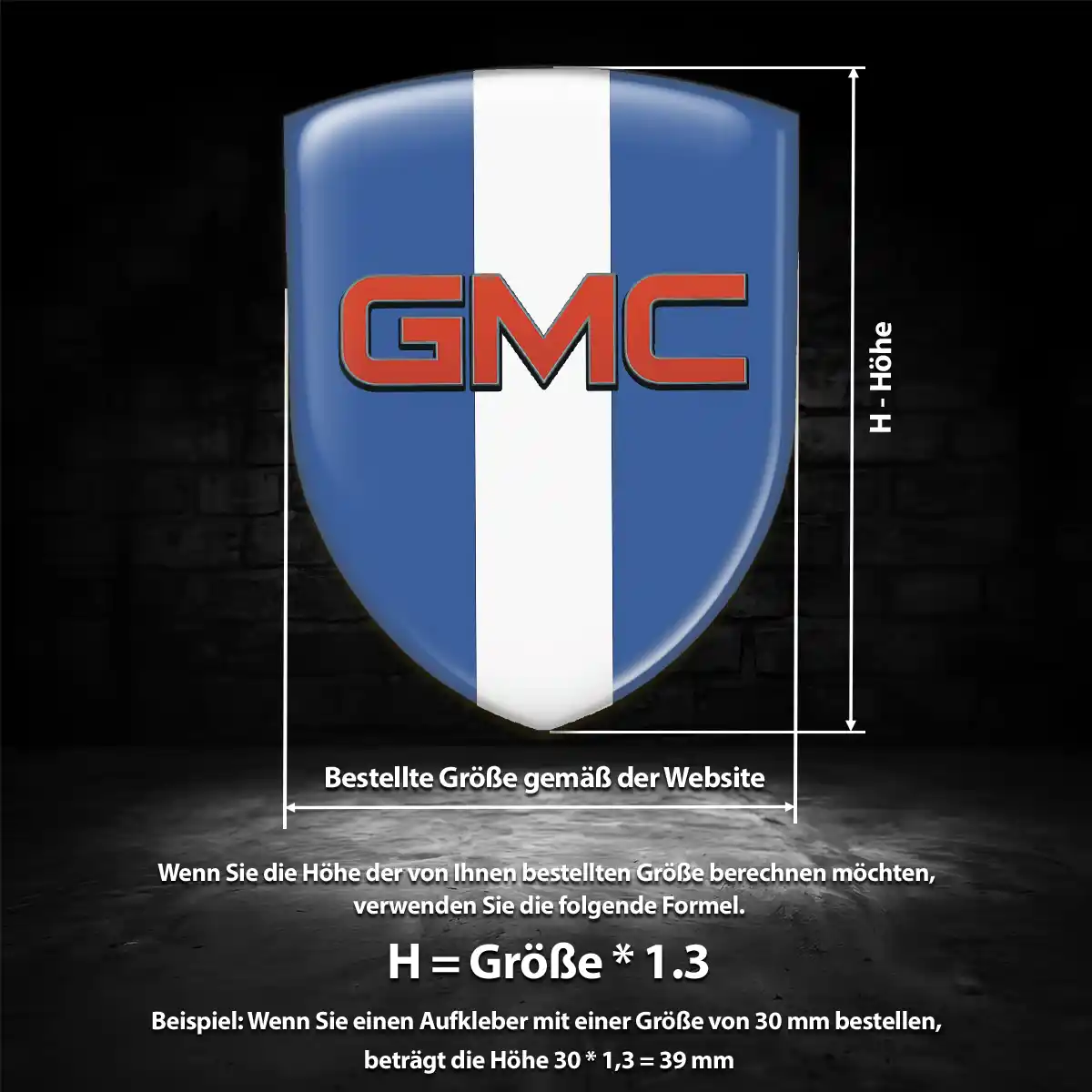 GMC 3D Gel Aufkleber Wappen Auto Luxus-Edition