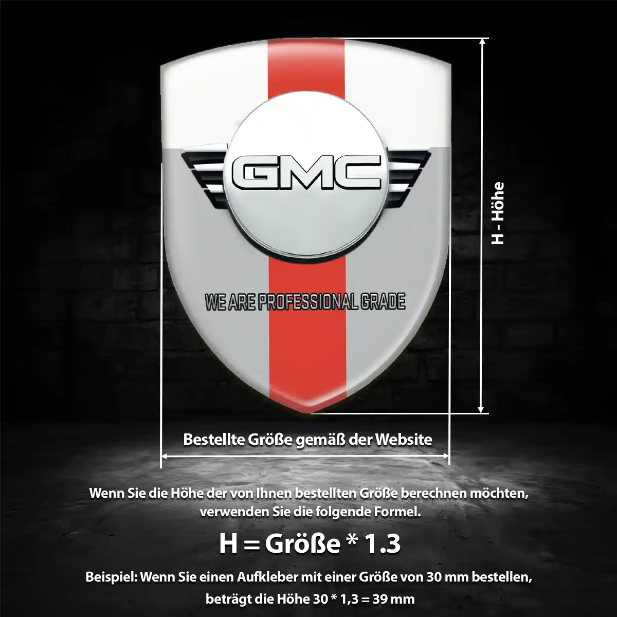 GMC 3D Gel Aufkleber Wappen Auto Stilvolles Design