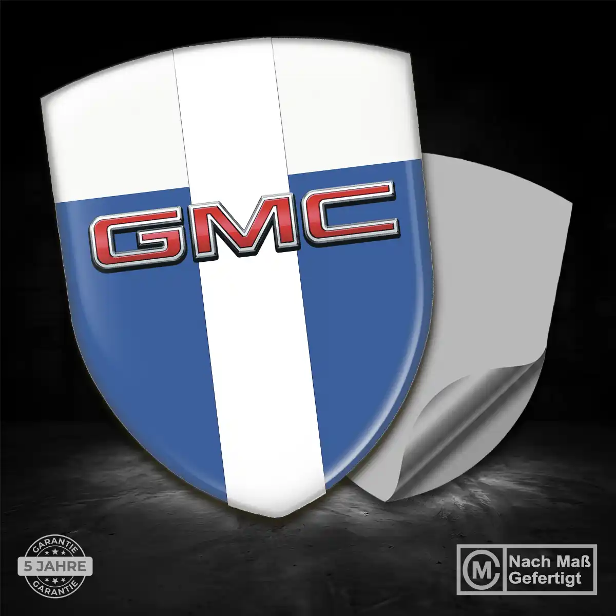 GMC 3D Gel Aufkleber Wappen Edles Design