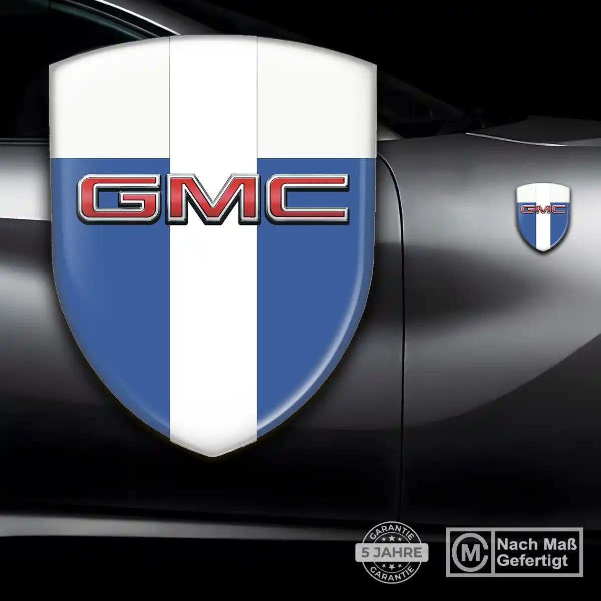 GMC 3D Gel Aufkleber Wappen Edles Design