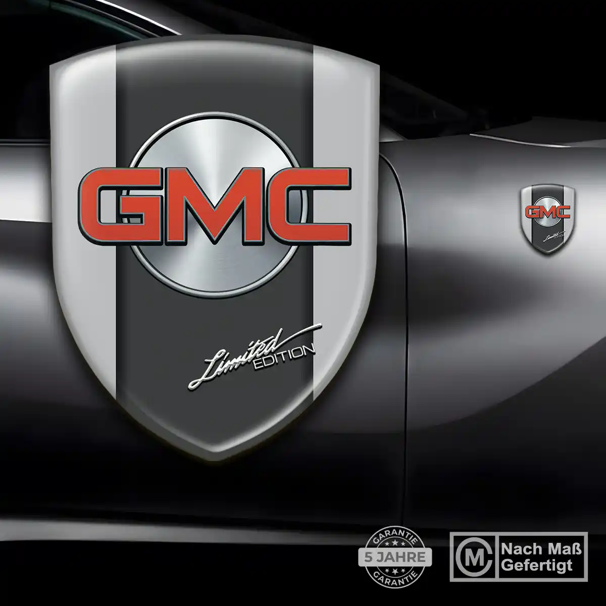GMC 3D Gel Aufkleber Wappen Markenedition