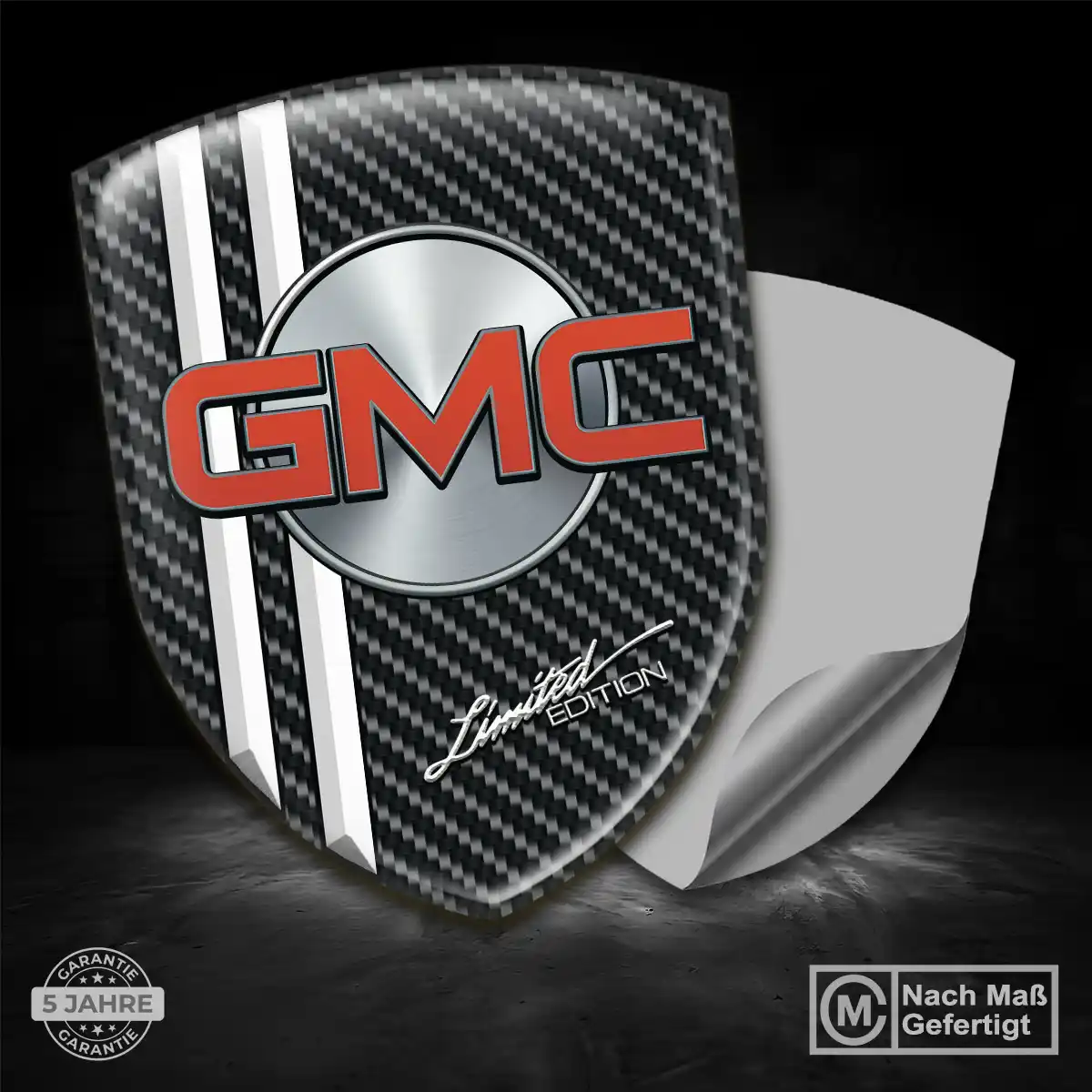 GMC 3D Gel Aufkleber Wappen Premiumqualität