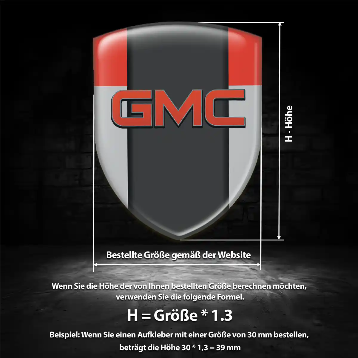GMC Aufkleber 3D Gel Emblem Auto Elegantes Design